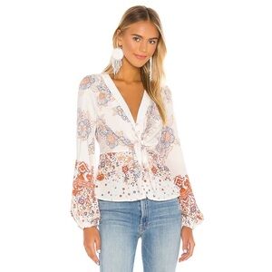 Free People Run Free Boho Tunic Top in Ivory